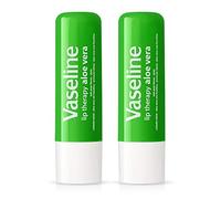 Vaseline Lip Therapy Aloe Vera Balsamo per labbra, 2 x 4,8 g