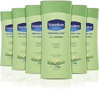 Vaseline Terapia intensiva Aloe Soothe cura e rinfresca la pelle Lozione per il corpo per pelli secche 6 x 200 ml