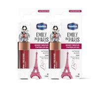 Vaseline x Emily in Paris Lip Oil Berry Bisous, lucidalabbra colorato per labbra più carnose, (Berry Bisous - 2 x 4g)