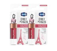 Vaseline x Emily in Paris Lip Oil Rose Amour, lucidalabbra colorato per labbra più carnose, (Rose Amour - 2 x 4g)