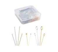 Vasemele Perni Chiodini Testa 900 Pezzi Chiodini Testa in Ferro per Fai da Te 3 Stili Chiodini Testa con Palla Perline Ottone Spilli Dritti Pin Testa in Ottone Dorata/Argento