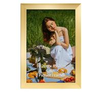 Vasemouh Cornice 10x15 in PVC,Portafoto da Tavolo e Parete, Perfetto per Casa Ufficio, Cornice Dorata,1 Pezzo