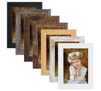 Vasemouh Cornice 13x18 in Legno,7 Cornici Rustiche Multicolori per Decorare l'ufficio, il Soggiorno o la Camera da letto
