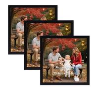 Vasemouh Cornice 20x20 PVC Nera,Ideale per Uso Domestico, Adatta a Vari Stili di Arredamento, Cornice da Parete o Tavolo