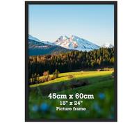 Vasemouh Cornice 45x60 in Alluminio, Portafoto da Parete, Perfetto per Casa Ufficio, Cornice Nera,1 Pezzo