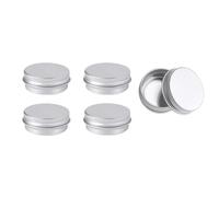 Vasetti Alluminio,5 PCS 15ML Barattoli Metallo Contenitore Metallo Con Coperchio a Vite Vasetto Vuoto Contenitori Argento Lattina Alluminio per Crema Campione Cosmetici Balsamo Labbra