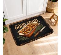 Vasetti di miele da cucina per pavimento, stile rustico con chicchi di caffè in grani di caffè, nessuno nero, comodo, lavabile, decorativo, per lavello, lavanderia, bagno, vanità, 40,6 x 61 cm