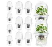 Vasetti Idroponici Da Semina Con Cupola 12 Pezzi Vaso Per Semenzali Da | Contenitore per Germinazione Piante Per Giardinieri, Agricoltori, Verdure, Frutta, Davanzali, Balconi, Ufficio, Sog