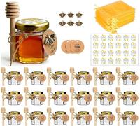 Vasetti Miele, Piccoli Barattoli Bomboniere Ber la Comunione, 20 Pezzi 45ml | Ciondoli di api, Sacchetti regalo, Contenitori per miele Bomboniere, Barattolini Miele Sacchetti Organza per Natale Battesimo