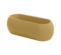 Vasetti Piante Grasse Con Sottobicchiere Integrato Design Moderno Crea La Tua Composizione Varie Misure Colori Vasi Pianta Sottovaso Piantine Vaso Fiori - Giallo - Rettangolare 0,55 Litri