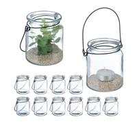 Vasetti portacandele Lanterne decorative Bicchieri per candele 12 pz. 190 g