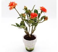 Vasetto di Roselline Selvatiche Artificiali - scegli il Colore