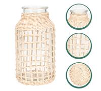 Vasetto Fiori Vaso Rattan Arredamento D'epoca Per Composizioni Floreali