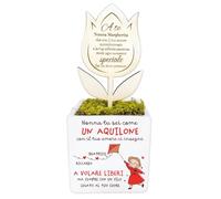VASETTO PERSONALIZZATO CON FIORE IN LEGNO - NONNA TU SEI COME UN AQUILONE - IDEA REGALO FESTA DEI NONNI - IDEA REGALO PER LA NONNA