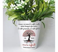 Vasetto Personalizzato Regalo Festa dei Nonni - Nonni siete le mie radici