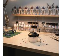 Vasetto Pulizia Aerografo Base Stabile per Studio, Officina, Modellisti,