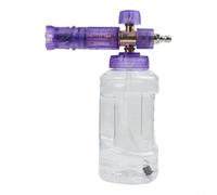 Vasetto spray in schiuma per idropulitrice con controllo della schiuma regolabile, capacità 1 l, interfaccia in acciaio inossidabile e ottone, per una pulizia affidabile di auto e esterni (C)