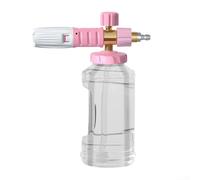 Vasetto spray in schiuma per lavaggio auto e superfici esterne, controllo della schiuma regolabile con ABS e struttura in metallo (polvere bianca)