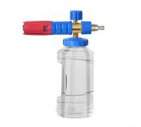 Vasetto spray in schiuma per lavaggio auto e superfici esterne, controllo della schiuma regolabile con ABS e struttura in metallo (rosso e blu)