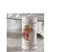 Vasi Ceramica Capodimonte Vaso Porta Ombrelli con Fiori Portaombrelli Bianco Oro