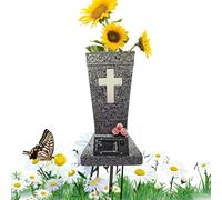 Vasi Commemorativi Da Tombe - Decorazione Cimiteriale - Vaso Commemorativo per Lapide,per Donne Uomini Visitatori Veterani Giardino Strada Cortile Prato Lapide Cimitero Spazio Esterno Monumento