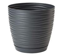 Vasi con piattini Sahara Fioriera da giardino con supporto per interni (15 cm, antracite)