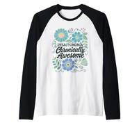 VASI Consapevolezza Disegno Floreale per malattie croniche Maglia con Maniche Raglan