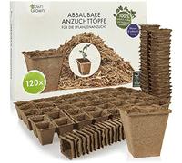 Own Grown Vasi da Coltivazione Degradabili - Quadrati - 120 pz.