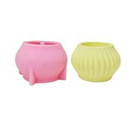 Vasi da fiori a strisce Stampi in silicone Stampi per colate in calcestruzzo Stampi a forma di zucca Succulente Resine vegetali Argilla a forma di zucca Vasi da fiori a forma di zucca in silicone per