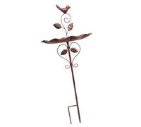 Vasi da fiori in metallo fatti a mano antiruggine con vassoio per l'alimentazione degli uccelli Decorazione da giardino a tema vintage per uso esterno Fioriera da giardino vintage