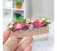 Vasi da fiori in miniatura per casa delle bambole 1/12, scena di vita di