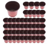 Vasi da fiori per vivaio, 50 pezzi, contenitori in plastica leggera per un drenaggio ottimale del suolo e transizioni delle piante (13 cm)