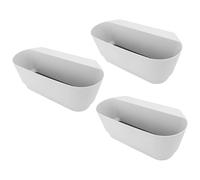 Vasi da Fiori Sospesi di Dimensioni Generose Drenaggio Efficiente per Ringhiere di Balconi Finestre in Stile Country 3 Pezzi (WHITE)