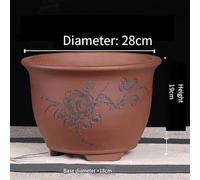 Vasi Da Fiori Vaso in argilla viola for piantare alberi in ceramica, fiori, grandi dimensioni, albero della fortuna Vasi Da Interno Per Piante
