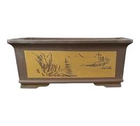 Vasi Da Fiori Vaso rettangolare in sabbia viola, prugna, addensato, bonsai, benvenuto, pino, piantagione, contenitore in ceramica Vasi Da Interno Per Piante