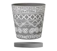 Vasi Decorativi Da Giardino Grigi In Terracotta，Vaso Di Argilla Vintage Totem Element，Il Balcone È Decorato Con Porcellana Grezza(Medium)