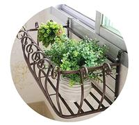 Vasi e accessori per piante Portafiori Per Balcone Da Giardino Esterno Scaffale Multifunzionale Ringhiera In Ferro Battuto Porta Fioriera Supporto Per Piante Sospese Fioriera Per Vasi Di Fiori Scaffal