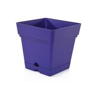 Vasi in plastica Mintra per piante, fioriera quadrata per piante da interno ed esterno, vasi da giardino con sottovasi e fori di drenaggio, vasi