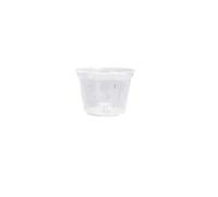 Vasi in plastica per orchidee da 17,8 cm, con fori scanalati e piattini attaccati, confezione da 15 per promuovere uno sviluppo sano delle radici e il flusso d'aria (1 pezzo senza coperchio)