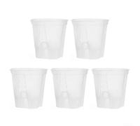 Vasi in plastica trasparente con sottovaso per piante d'appartamento in crescita tra cui piante ragno felci e gigli della pace con drenaggio (120)