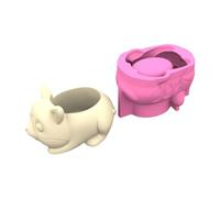 Vasi in silicone fatti a mano a forma di animale adatti per cemento o gesso, per progettare contenitori, stampi versatili in silicone