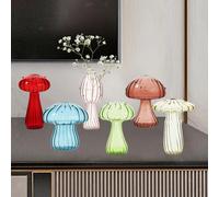 Vasi in vetro a forma di fungo, graziosi vasi per piante idroponiche da
