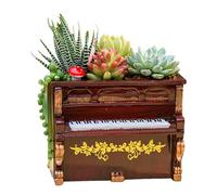 Vasi per contenitori per piante grasse da giardino, vasi per fioriere per piante grasse, Vaso contenitore decorativo per piante grasse per interni a forma di pianoforte, Vaso bonsai ornamento da tavol