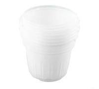 Vasi per orchidee, confezione da 5 pezzi, in plastica trasparente, con fori di drenaggio, per la cura delle orchidee e la manutenzione della salute delle radici (grande)