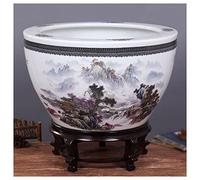 Vasi per Piante da Giardino per Interni ed Esterni Vaso da Fiori in Ceramica Ninfea Ciotola per Serbatoio Vaso per Piante di Loto Cortile Extra Grande Balcone Ornamenti per Serbatoio d'Acqua