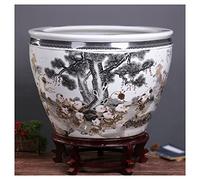 Vasi per Piante da Giardino per Interni ed Esterni Vaso da Fiori in Ceramica Ninfea Ciotola per Serbatoio Vaso per Piante di Loto Cortile Extra Grande Balcone Ornamenti per Serbatoio d'Acqua