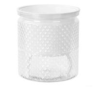Vasi per piante da interni, autoirrigante, 14 cm, vaso da fiori in plastica per piante serpente, giglio della pace, davanzale del giardino (trasparente)