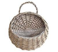 Vasi per piante da interni, recinto da parete, vaso da appendere, realizzato a mano, in vimini, rattan, vaso da fiori in rattan, decorazione da giardino, per interni ed esterni, vaso per piante da