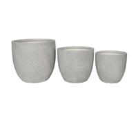 Vasi per piante da interno esterno in fibra di argilla set 3 vasi Daniela