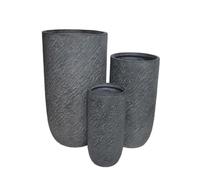 Vasi per piante da interno esterno in fibra di argilla set 3 vasi Francy